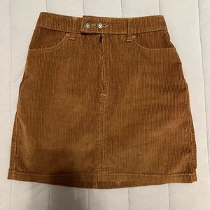 Hollister skirt - Ultra High-Rise Corduroy Mini Skirt Brown Tan Size 0
